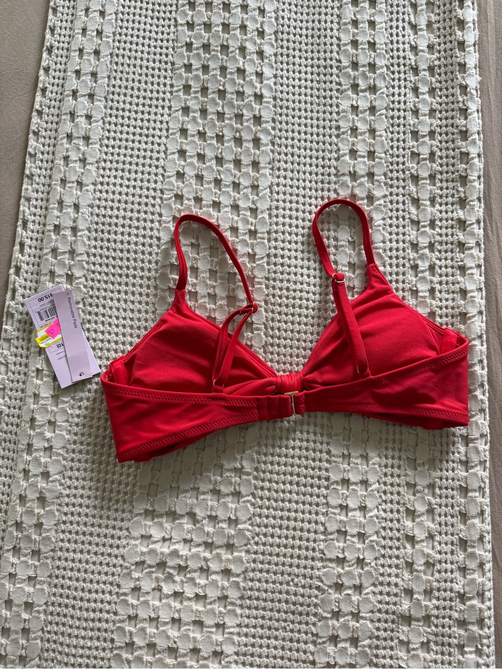 NEW wild fable Red Knot-Front Bikini Top Size M - Picture 3 of 3
